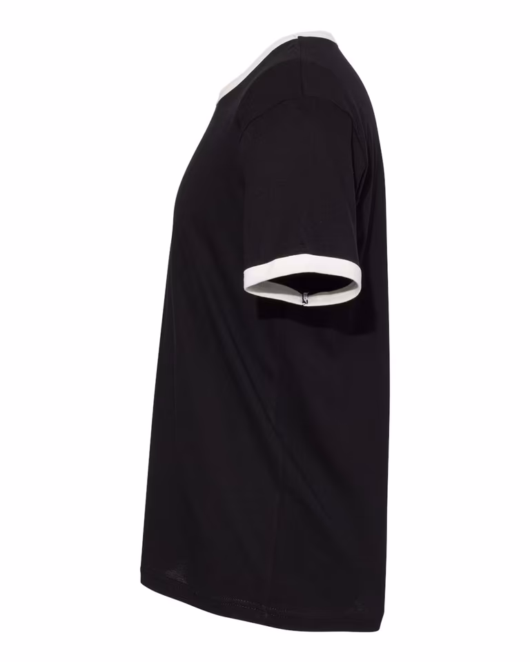 Unisex Ringer T-Shirt in Black / Natural — directside