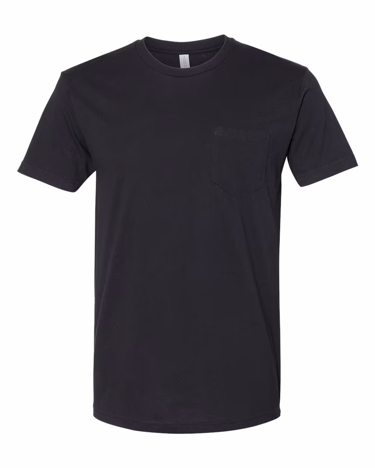 Unisex Pocket Crew in Black — front