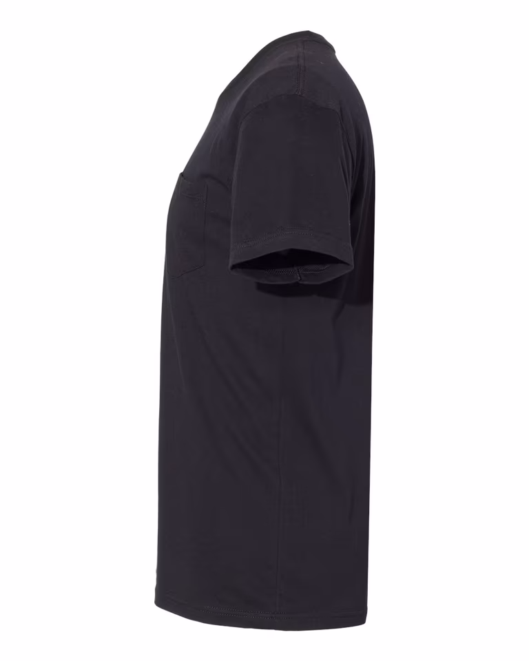 Unisex Pocket Crew in Black — directside