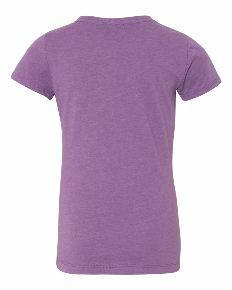 Girl's Youth Princess CVC T-Shirt in Purple Berry — back