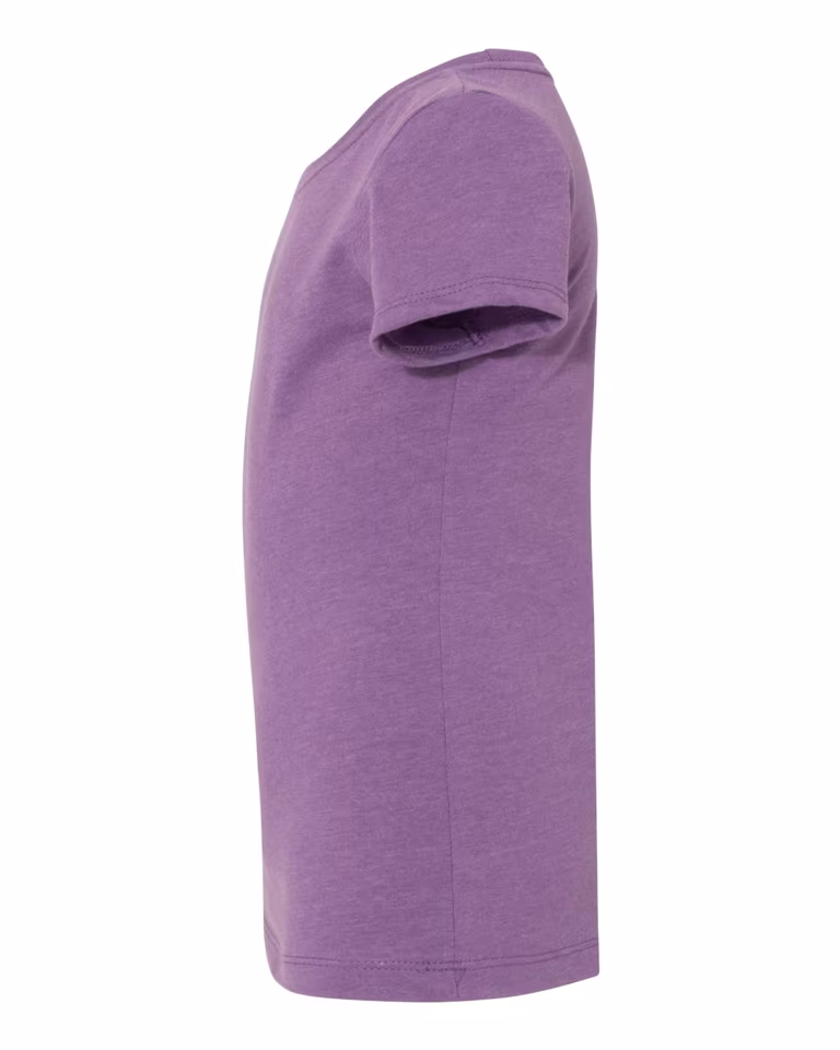 Girl's Youth Princess CVC T-Shirt in Purple Berry — directside