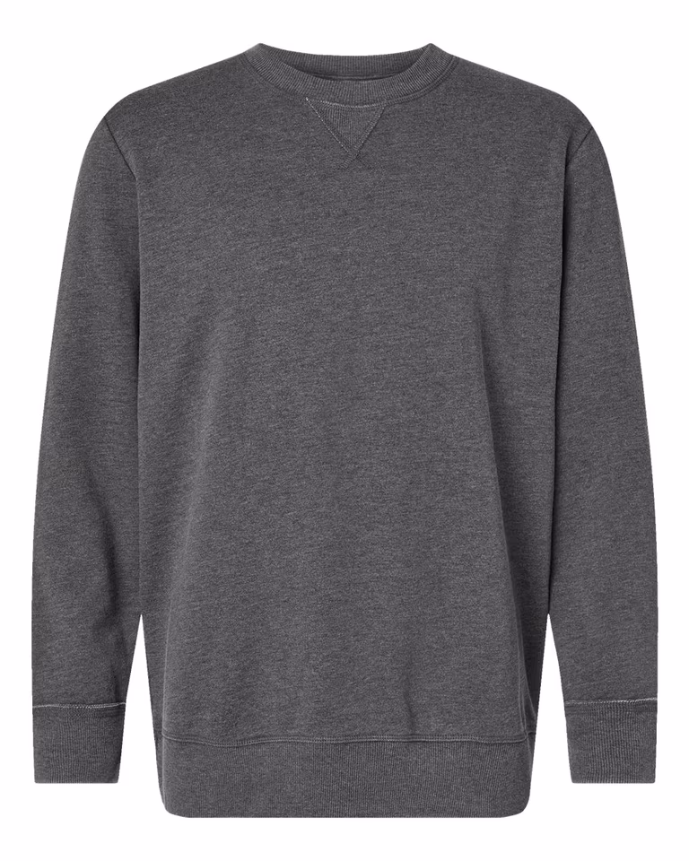 Unisex Vintage Wash Fleece Sweatshirt in Washed Black — front