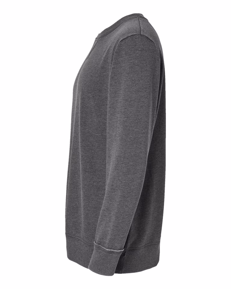 Unisex Vintage Wash Fleece Sweatshirt in Washed Black — directside