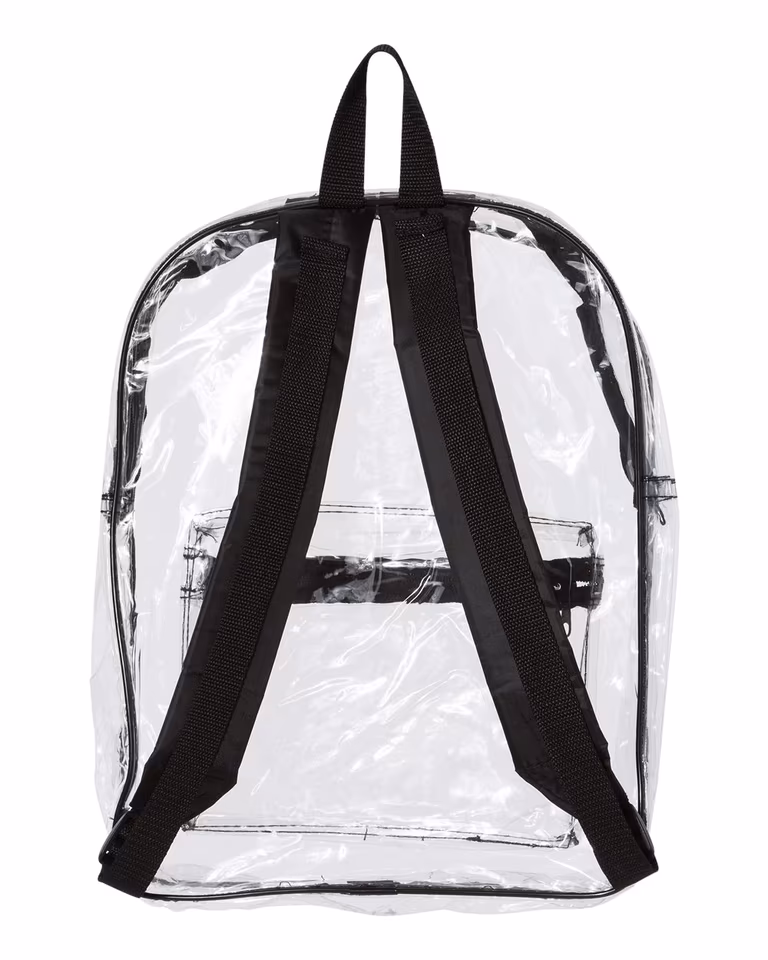 Clear Backpack in Black — back
