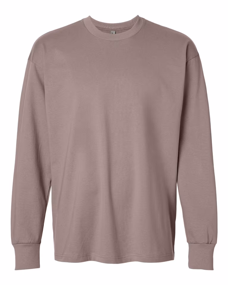 Heavyweight Long Sleeve T-Shirt in Shiitake — front