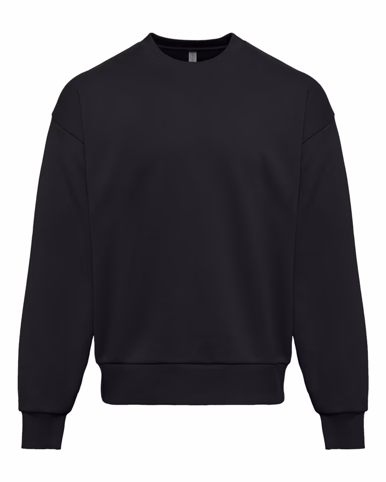 Heavyweight Crewneck Sweatshirt in Black — front