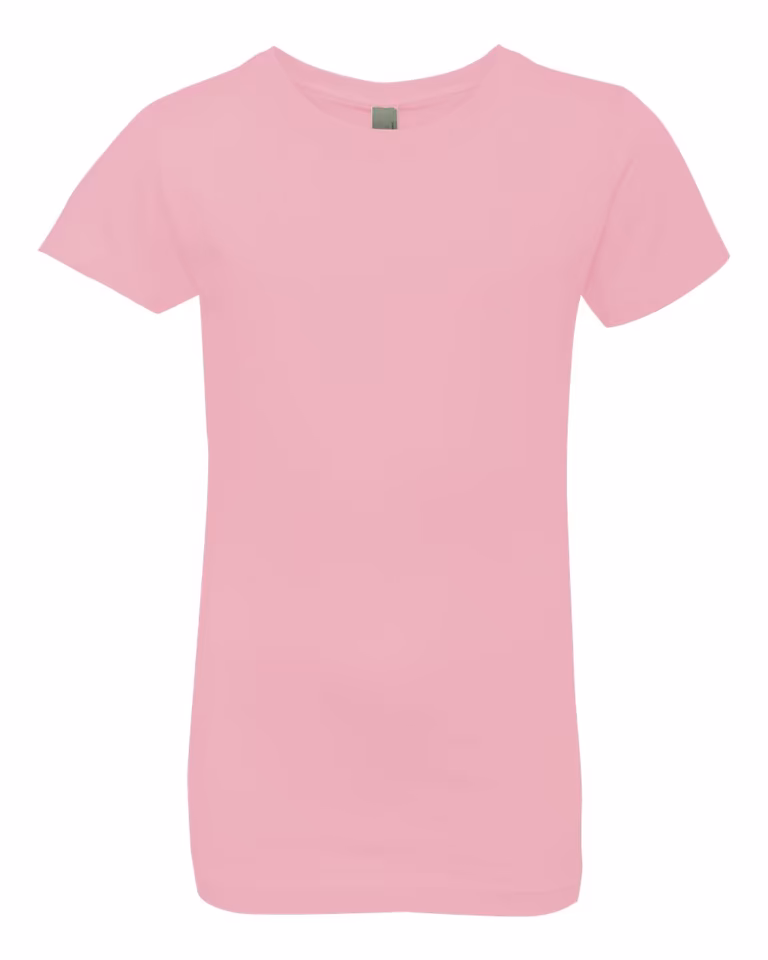 Youth Girls’ Princess T-Shirt in Light Pink — front