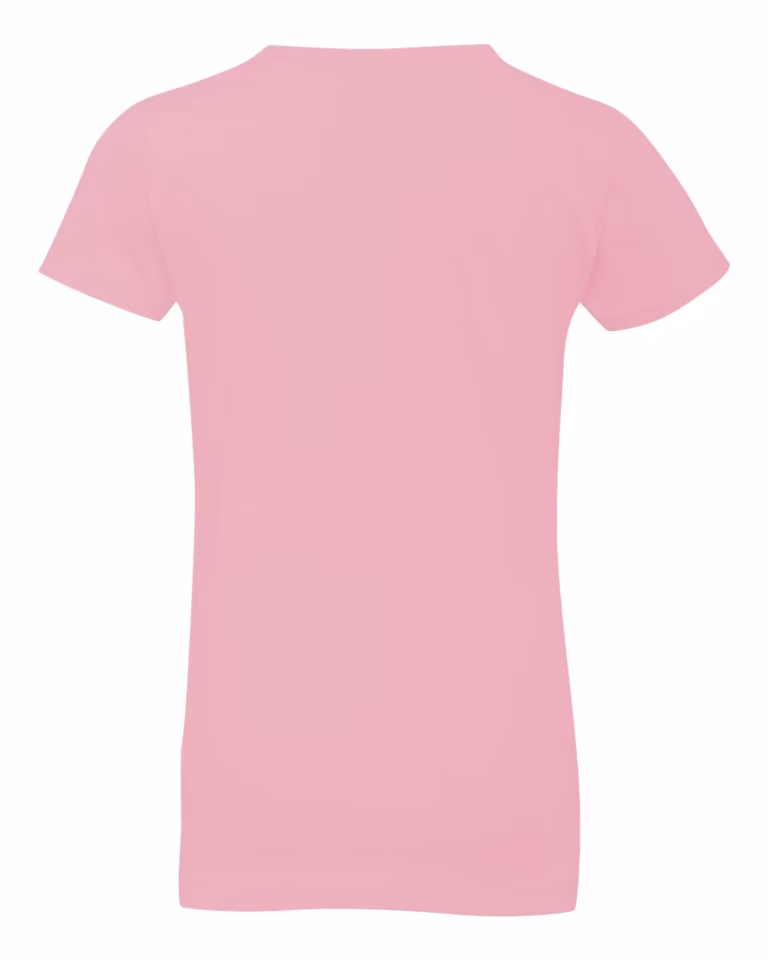Youth Girls’ Princess T-Shirt in Light Pink — back