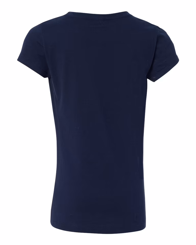 Youth Girls’ Princess T-Shirt in Midnight Navy — back