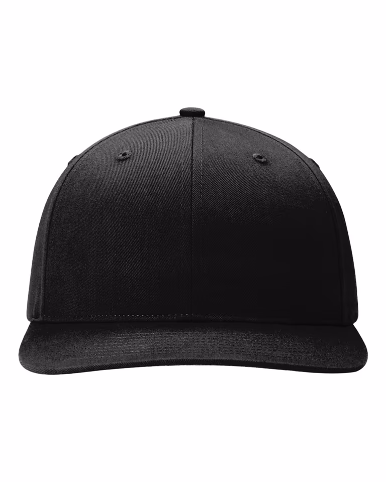Twill Back Trucker Cap in Black — front