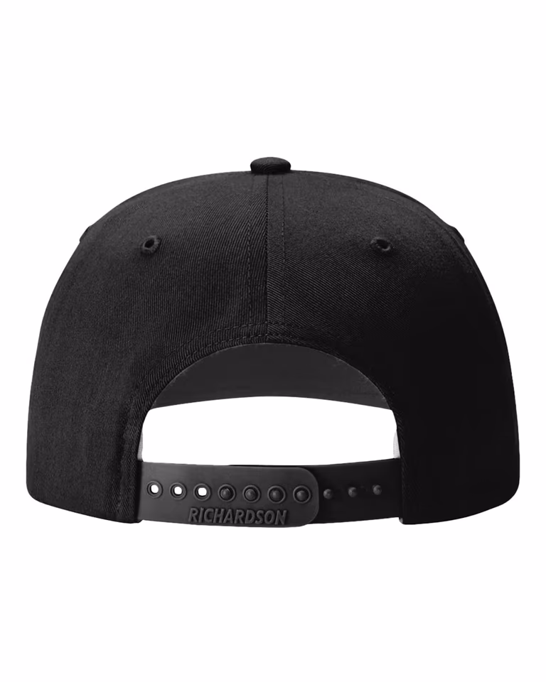 Twill Back Trucker Cap in Black — back
