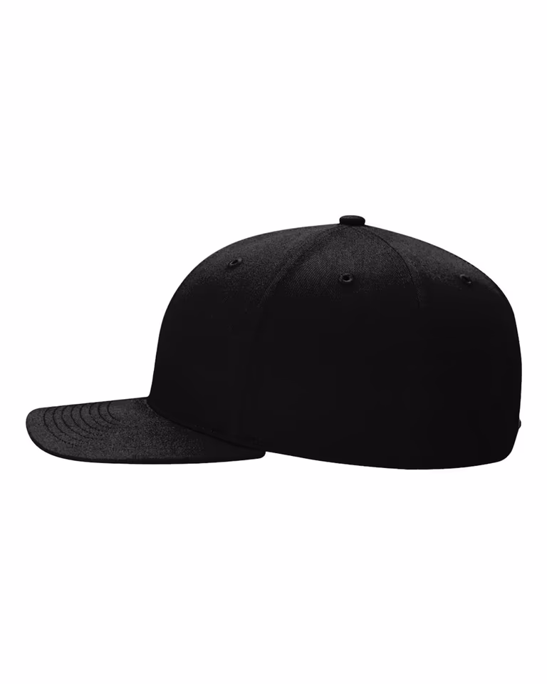 Twill Back Trucker Cap in Black — directside
