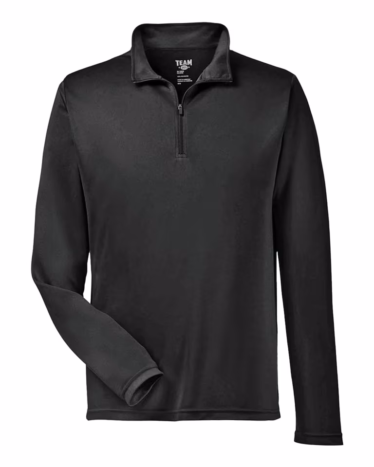 Men's Zone Performance Quarter-Zip in Black — front