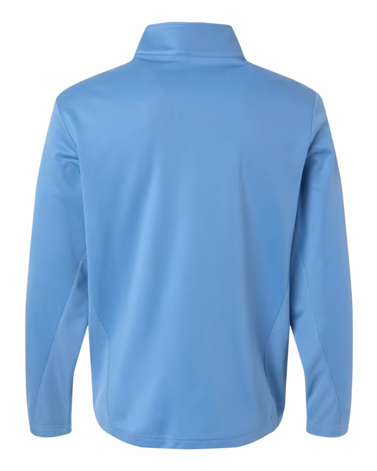 Unisex Squad Cadet Quarter-Zip Tech Fleece Pullover in Sport Light Blue — back
