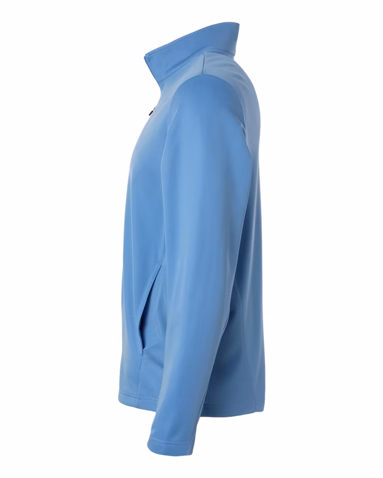 Unisex Squad Cadet Quarter-Zip Tech Fleece Pullover in Sport Light Blue — directside