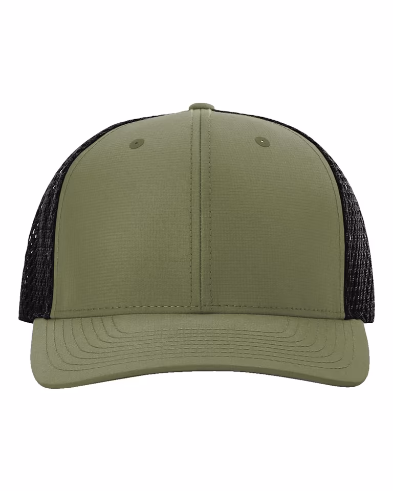Tilikum Cap in Olive/ Black — front