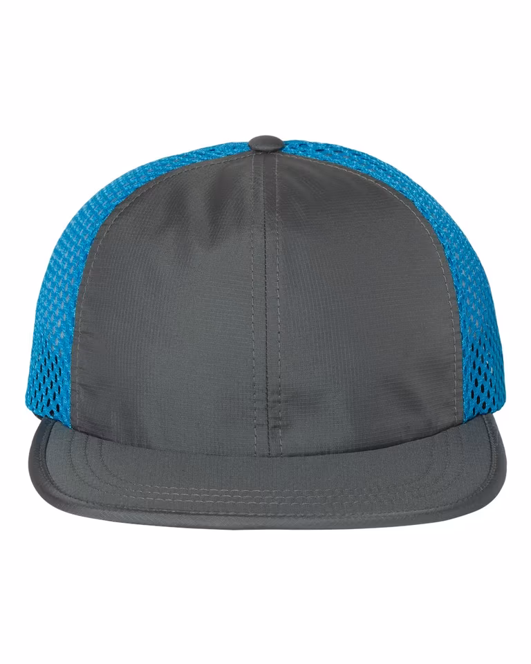 Rouge Wide Set Mesh in Charcoal / Cyan — front