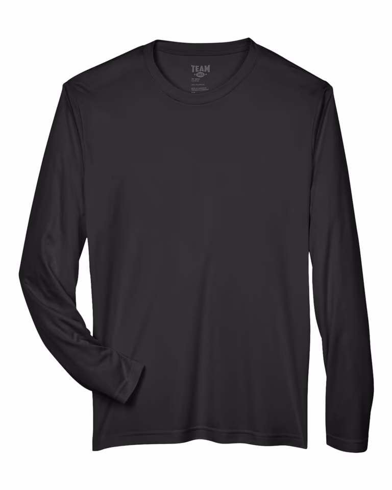 Men's Zone Performance Long-Sleeve T-Shirt in Black — front