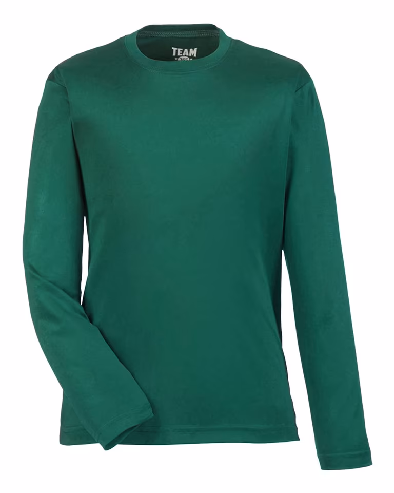 Youth Zone Performance Long-Sleeve T-Shirt in Sport Forest — front