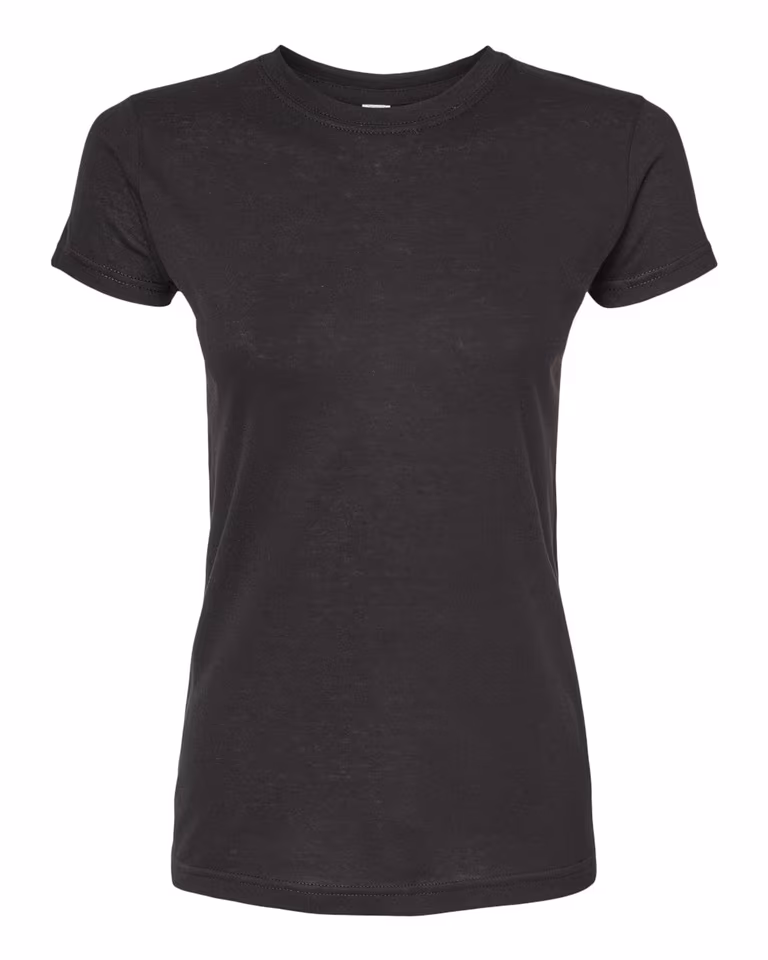 Women's Poly-Rich Slim Fit Tee in Black — front