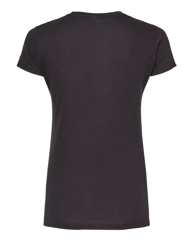 Women's Poly-Rich Slim Fit Tee in Black — back