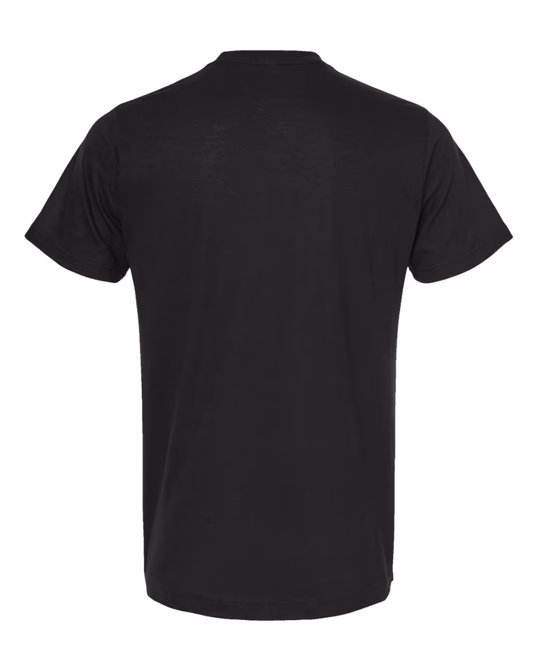 Unisex Poly-Rich Tee in Black — back