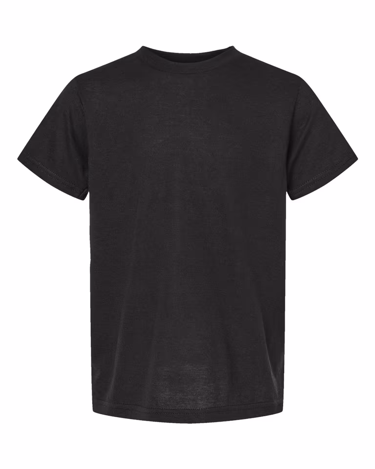 Youth Poly-Rich Tee in Black — front