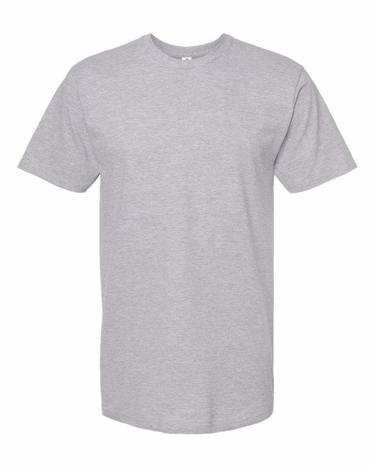 Unisex Heavyweight Tee in Heather Grey — front
