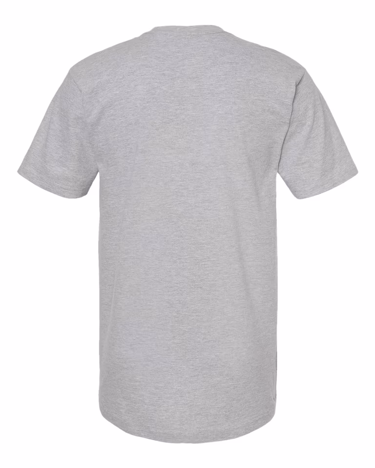 Unisex Heavyweight Tee in Heather Grey — back