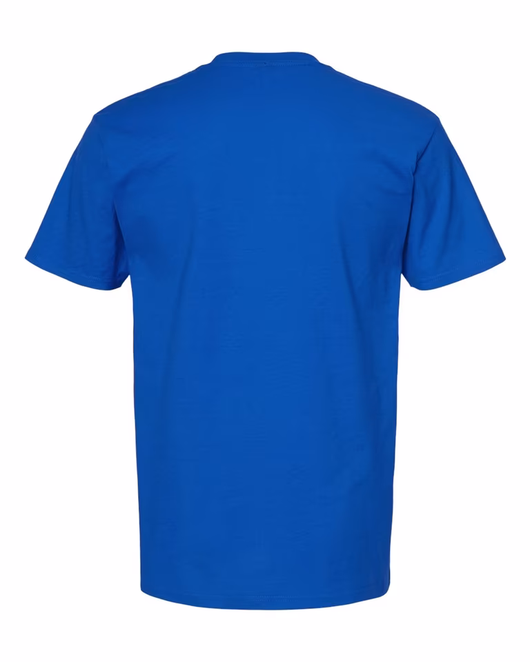 Unisex Heavyweight Pocket Tee in Royal — back