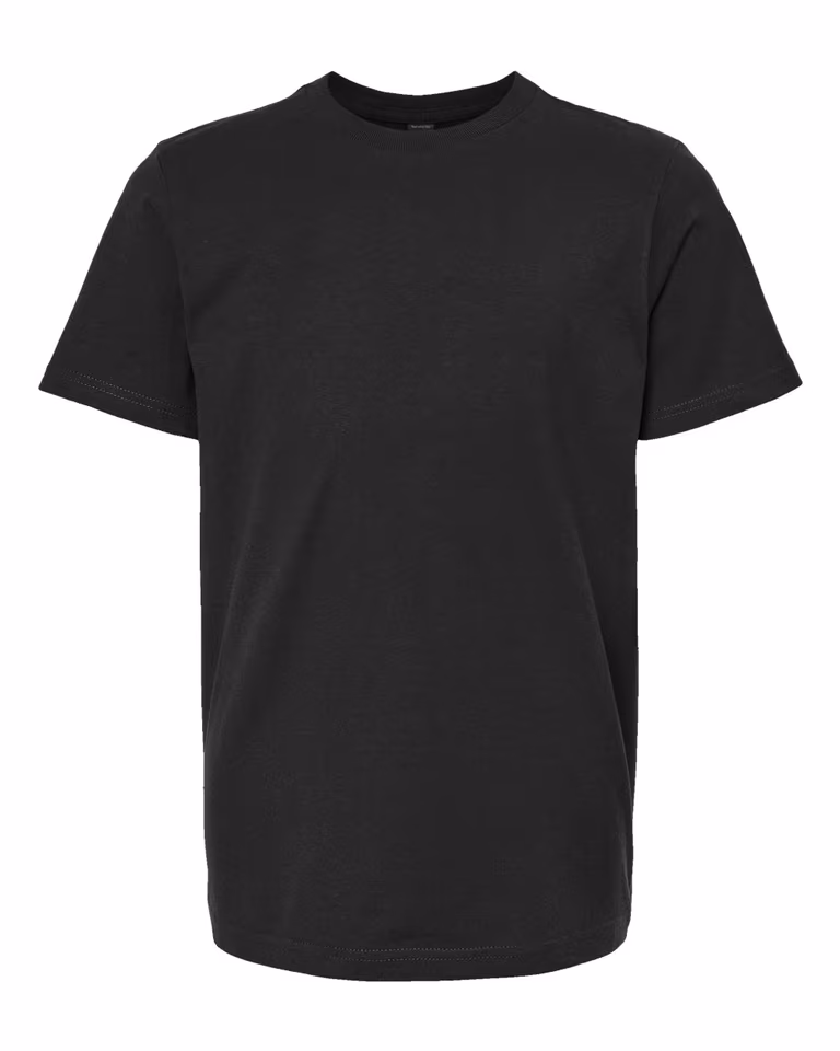 Youth Heavyweight Tee in Black — front