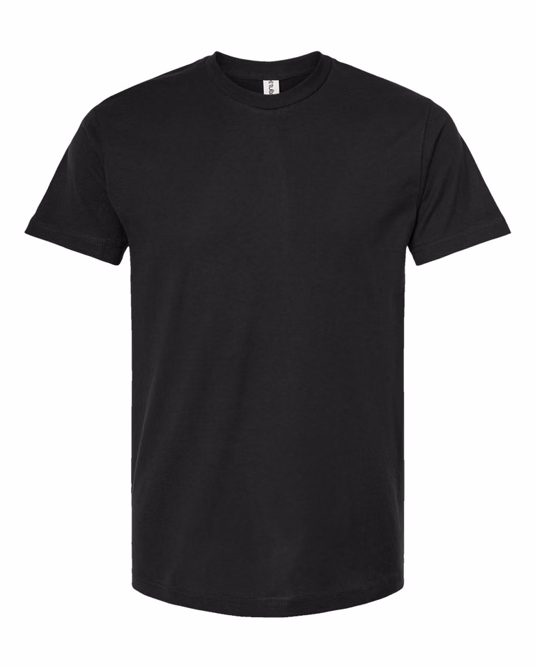 Unisex Fine Jersey Tee in Black — front