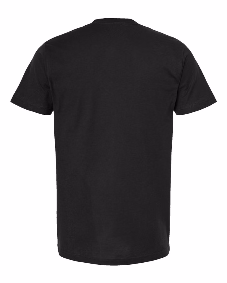Unisex Fine Jersey Tee in Black — back