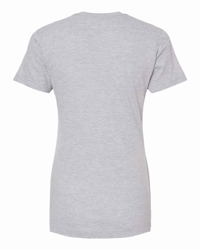 Women's Classic Fit Fine Jersey Tee in Heather Grey — back