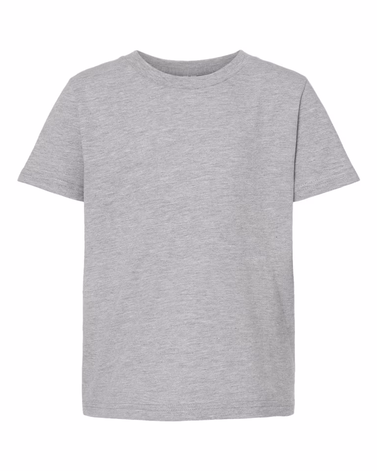 Youth Fine Jersey T-Shirt in Heather Grey — front