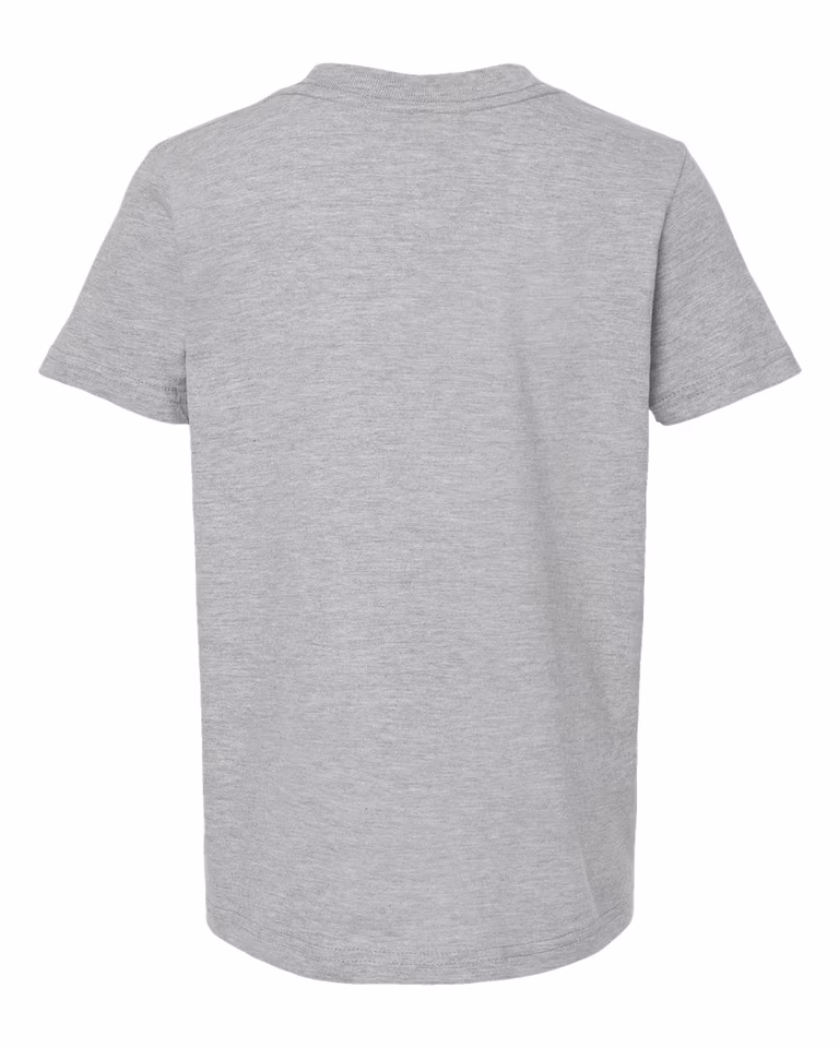Youth Fine Jersey T-Shirt in Heather Grey — back