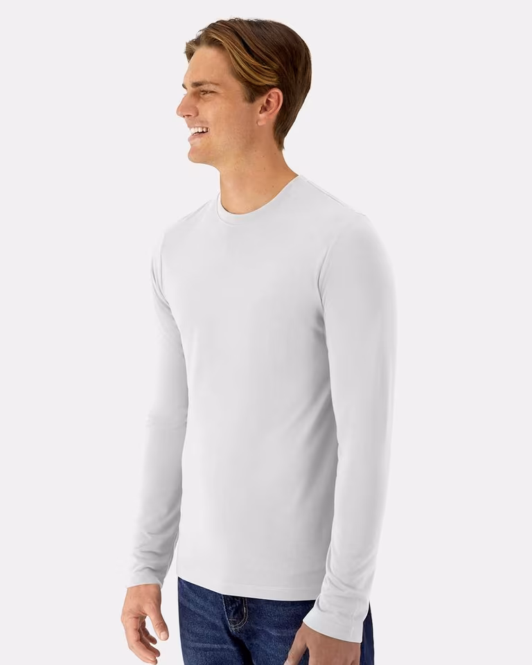 Unisex Cool DRI® Cotton Touch Long Sleeve T-Shirt — White