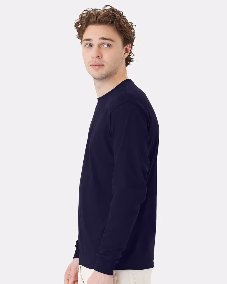 Unisex Essential-T Long Sleeve T-Shirt — Athletic Navy