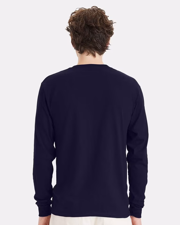 Unisex Essential-T Long Sleeve T-Shirt — Athletic Navy