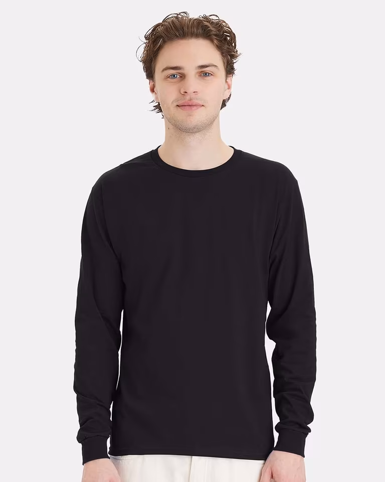 Unisex Essential-T Long Sleeve T-Shirt — Black