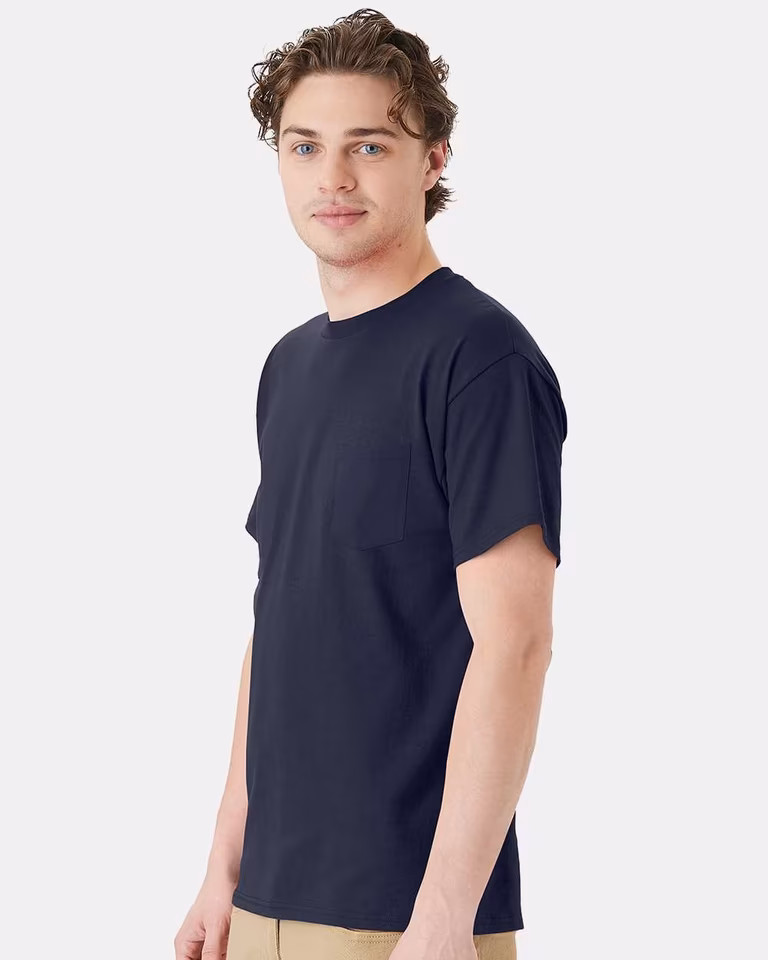 Unisex Essential-T Pocket T-Shirt — Athletic Navy