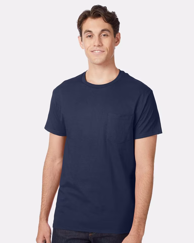 Unisex Authentic Pocket T-Shirt — Navy