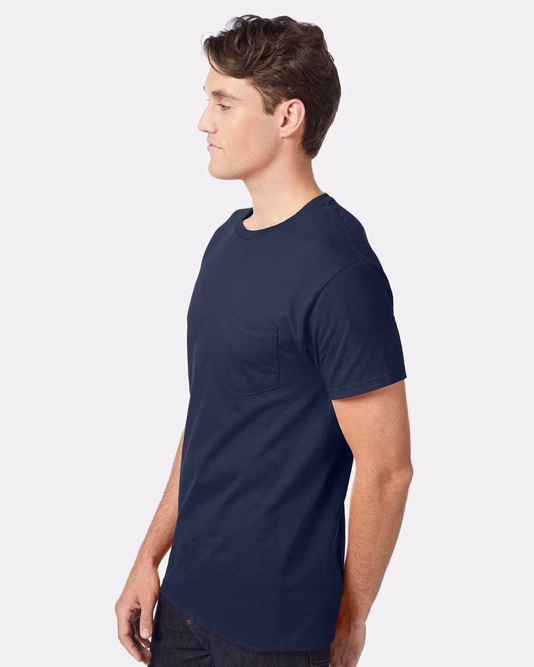 Unisex Authentic Pocket T-Shirt — Navy