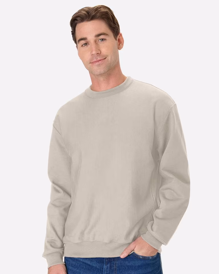 Unisex Beefy® Sweats Premium Heavyweight Crewneck Sweatshirt — Sand