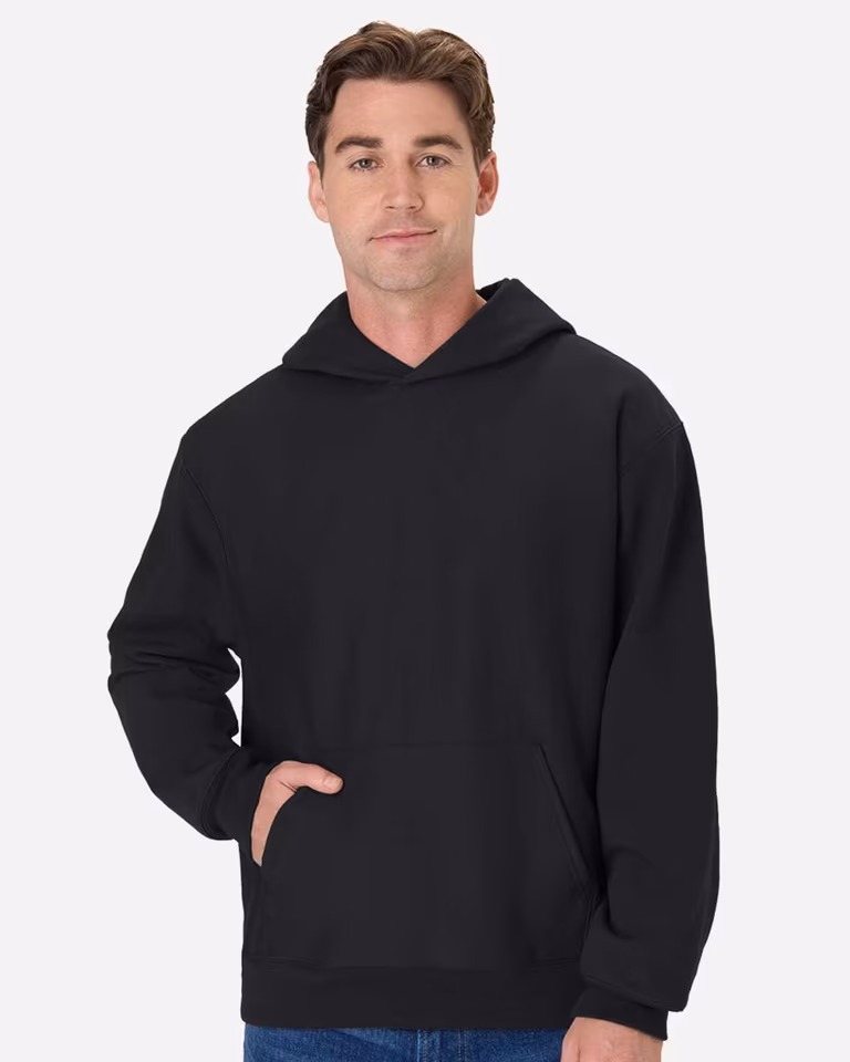 Unisex Beefy® Sweats Premium Heavyweight Hooded Sweatshirt — Black