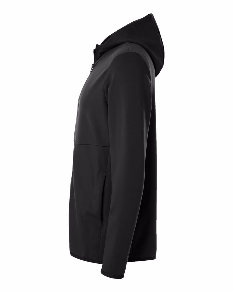 Unisex Perform Full-Zip Hooded Sweatshirt — Black