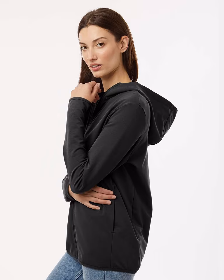 Unisex Perform Full-Zip Hooded Sweatshirt — Black