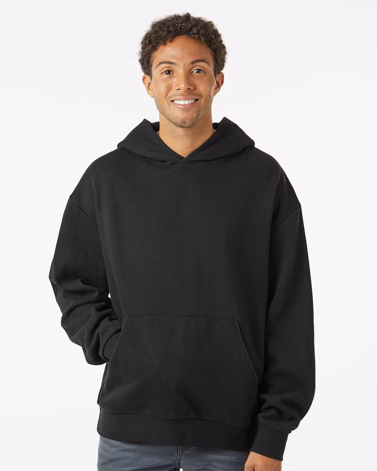Unisex Avenue Midweight Hooded Sweatshirt — Black