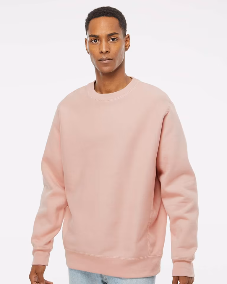Unisex Legend Premium Heavyweight Cross-Grain Crewneck Sweatshirt — Dusty Pink