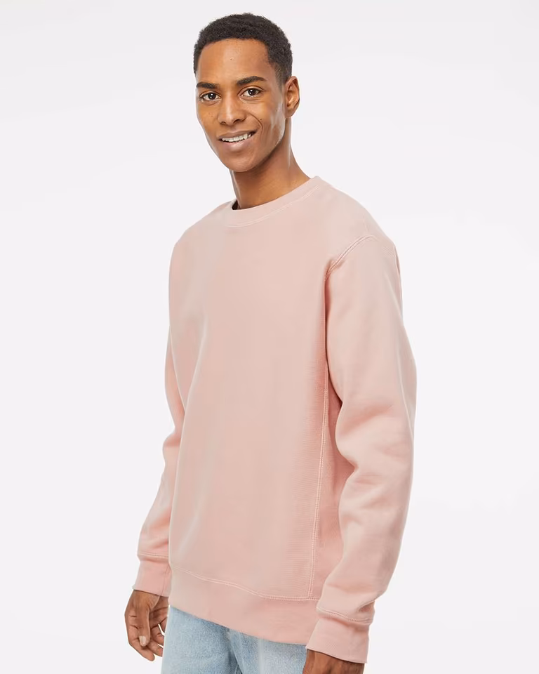 Unisex Legend Premium Heavyweight Cross-Grain Crewneck Sweatshirt — Dusty Pink